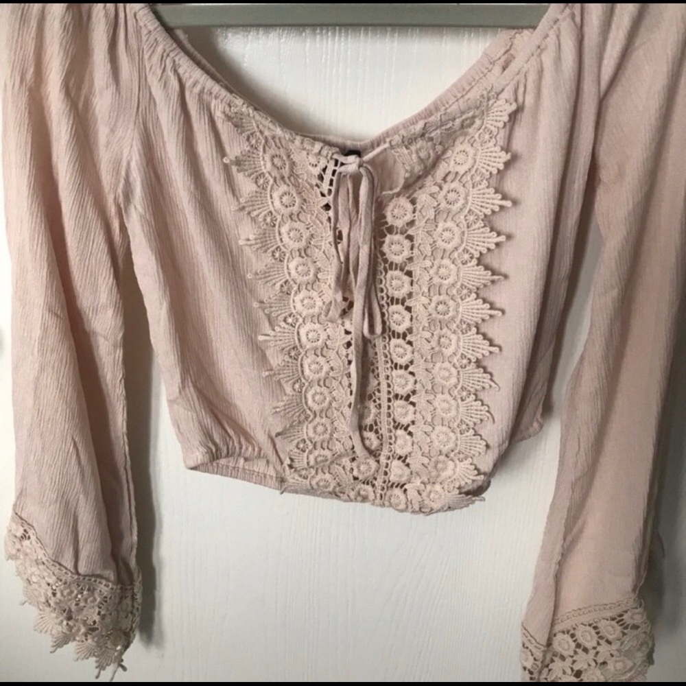 F21 Off the Shoulder Crop Top